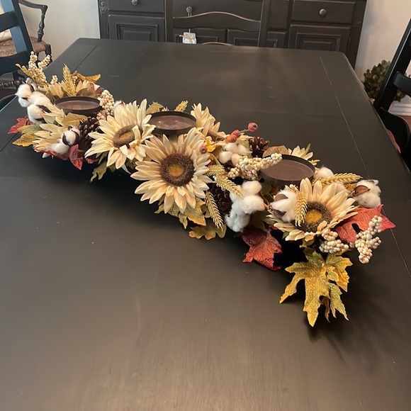 Kirklands Accents Kirklands Fall Cotton Sunflowers Centerpiece Artificial Arrangement
